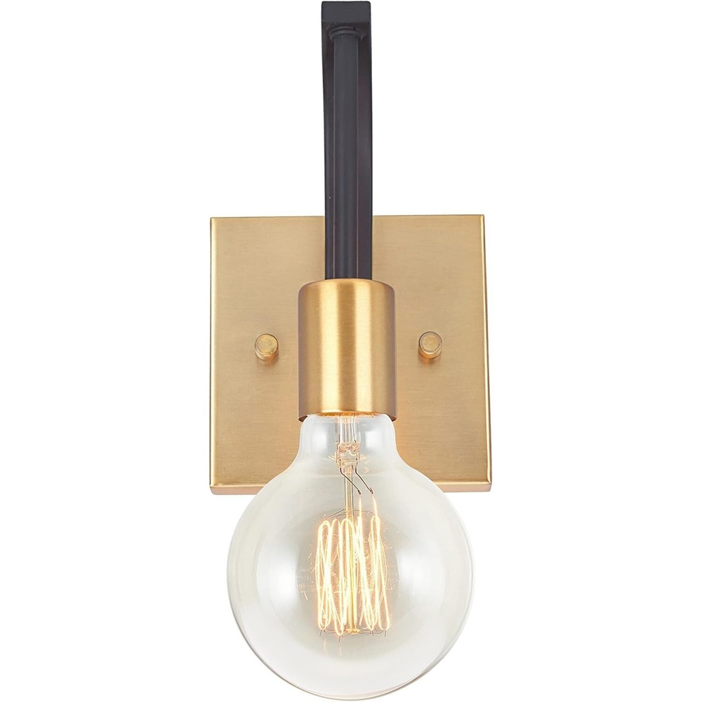 Aspen Creative 62174, 1 Metal Sconce Light Fixture Edison 4-3/4" Wide Bronze